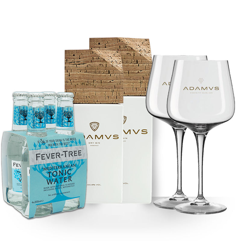 Pack Adamus & Fevertree- 2 Adamus Organic Dry Gin + 2 Free Glass + 4 Free Fevertree